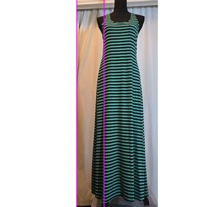 The Limited Navy/Mint sleeveless maxi dress M